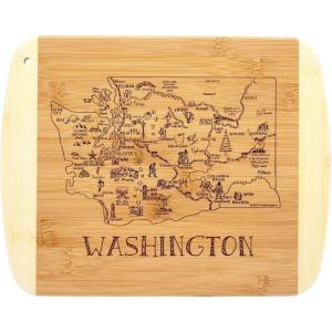 Totally Bamboo A Slice of Life North Carolina State Serving and Cutting Board, 11″ x 8.75″(Washington)