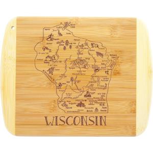 Totally Bamboo A Slice of Life North Carolina State Serving and Cutting Board, 11″ x 8.75″(Wisconsin)