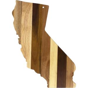 Totally Bamboo Rock & Branch Series Shiplap Oklahoma State Shaped Wood Serving and Cutting Board | Great for Wall Art 16-3/4″ x 9″ x 5/8″(California)