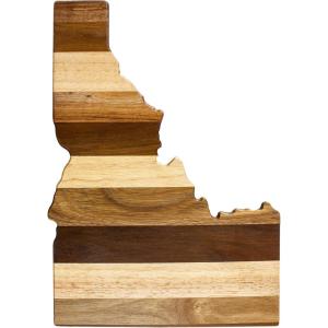 Totally Bamboo Rock & Branch Series Shiplap Oklahoma State Shaped Wood Serving and Cutting Board | Great for Wall Art 16-3/4″ x 9″ x 5/8″(Idaho)