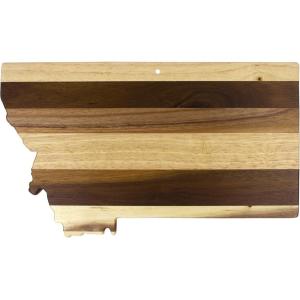 Totally Bamboo Rock & Branch Series Shiplap Oklahoma State Shaped Wood Serving and Cutting Board | Great for Wall Art 16-3/4″ x 9″ x 5/8″(Montana)