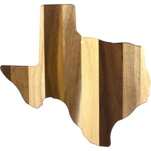 Totally Bamboo Rock & Branch Series Shiplap Oklahoma State Shaped Wood Serving and Cutting Board | Great for Wall Art 16-3/4″ x 9″ x 5/8″(Texas)