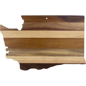 Totally Bamboo Rock & Branch Series Shiplap Oklahoma State Shaped Wood Serving and Cutting Board | Great for Wall Art 16-3/4″ x 9″ x 5/8″(Washington)
