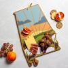 Totally Bamboo Wyoming State Shaped Cutting Board and Charcuterie Serving Platter with Artwork by Summer Stokes, Includes Hang Tie for Wall Display(Alabama)