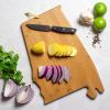 Totally Bamboo Wyoming State Shaped Cutting Board and Charcuterie Serving Platter with Artwork by Summer Stokes, Includes Hang Tie for Wall Display(Alabama)