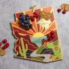 Totally Bamboo Wyoming State Shaped Cutting Board and Charcuterie Serving Platter with Artwork by Summer Stokes, Includes Hang Tie for Wall Display(Arizona)