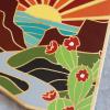 Totally Bamboo Wyoming State Shaped Cutting Board and Charcuterie Serving Platter with Artwork by Summer Stokes, Includes Hang Tie for Wall Display(Arizona)