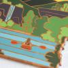 Totally Bamboo Wyoming State Shaped Cutting Board and Charcuterie Serving Platter with Artwork by Summer Stokes, Includes Hang Tie for Wall Display(Arkansas)