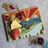 Totally Bamboo Wyoming State Shaped Cutting Board and Charcuterie Serving Platter with Artwork by Summer Stokes, Includes Hang Tie for Wall Display(Colorado)