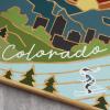 Totally Bamboo Wyoming State Shaped Cutting Board and Charcuterie Serving Platter with Artwork by Summer Stokes, Includes Hang Tie for Wall Display(Colorado)
