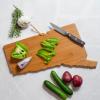 Totally Bamboo Wyoming State Shaped Cutting Board and Charcuterie Serving Platter with Artwork by Summer Stokes, Includes Hang Tie for Wall Display(Connecticut)
