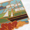 Totally Bamboo Wyoming State Shaped Cutting Board and Charcuterie Serving Platter with Artwork by Summer Stokes, Includes Hang Tie for Wall Display(Connecticut)
