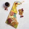 Totally Bamboo Wyoming State Shaped Cutting Board and Charcuterie Serving Platter with Artwork by Summer Stokes, Includes Hang Tie for Wall Display(Delaware)