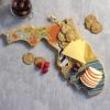 Totally Bamboo Wyoming State Shaped Cutting Board and Charcuterie Serving Platter with Artwork by Summer Stokes, Includes Hang Tie for Wall Display(Florida)