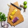 Totally Bamboo Wyoming State Shaped Cutting Board and Charcuterie Serving Platter with Artwork by Summer Stokes, Includes Hang Tie for Wall Display(Georgia)