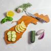 Totally Bamboo Wyoming State Shaped Cutting Board and Charcuterie Serving Platter with Artwork by Summer Stokes, Includes Hang Tie for Wall Display(Grand Canyon)