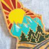Totally Bamboo Wyoming State Shaped Cutting Board and Charcuterie Serving Platter with Artwork by Summer Stokes, Includes Hang Tie for Wall Display(Idaho)