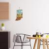 Totally Bamboo Wyoming State Shaped Cutting Board and Charcuterie Serving Platter with Artwork by Summer Stokes, Includes Hang Tie for Wall Display(Indiana)
