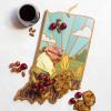 Totally Bamboo Wyoming State Shaped Cutting Board and Charcuterie Serving Platter with Artwork by Summer Stokes, Includes Hang Tie for Wall Display(Indiana)