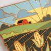 Totally Bamboo Wyoming State Shaped Cutting Board and Charcuterie Serving Platter with Artwork by Summer Stokes, Includes Hang Tie for Wall Display(Iowa)