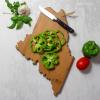 Totally Bamboo Wyoming State Shaped Cutting Board and Charcuterie Serving Platter with Artwork by Summer Stokes, Includes Hang Tie for Wall Display(Maine)