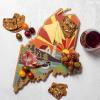 Totally Bamboo Wyoming State Shaped Cutting Board and Charcuterie Serving Platter with Artwork by Summer Stokes, Includes Hang Tie for Wall Display(Maine)