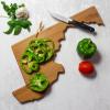 Totally Bamboo Wyoming State Shaped Cutting Board and Charcuterie Serving Platter with Artwork by Summer Stokes, Includes Hang Tie for Wall Display(Maryland)