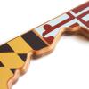 Totally Bamboo Wyoming State Shaped Cutting Board and Charcuterie Serving Platter with Artwork by Summer Stokes, Includes Hang Tie for Wall Display(Maryland)