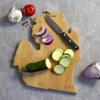 Totally Bamboo Wyoming State Shaped Cutting Board and Charcuterie Serving Platter with Artwork by Summer Stokes, Includes Hang Tie for Wall Display(Michigan)