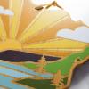 Totally Bamboo Wyoming State Shaped Cutting Board and Charcuterie Serving Platter with Artwork by Summer Stokes, Includes Hang Tie for Wall Display(Minnesota)