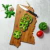 Totally Bamboo Wyoming State Shaped Cutting Board and Charcuterie Serving Platter with Artwork by Summer Stokes, Includes Hang Tie for Wall Display(Mississippi)