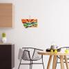 Totally Bamboo Wyoming State Shaped Cutting Board and Charcuterie Serving Platter with Artwork by Summer Stokes, Includes Hang Tie for Wall Display(Montana)