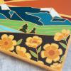 Totally Bamboo Wyoming State Shaped Cutting Board and Charcuterie Serving Platter with Artwork by Summer Stokes, Includes Hang Tie for Wall Display(Montana)