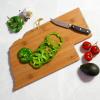 Totally Bamboo Wyoming State Shaped Cutting Board and Charcuterie Serving Platter with Artwork by Summer Stokes, Includes Hang Tie for Wall Display(Nebraska)