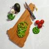 Totally Bamboo Wyoming State Shaped Cutting Board and Charcuterie Serving Platter with Artwork by Summer Stokes, Includes Hang Tie for Wall Display(New Hampshire)