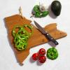 Totally Bamboo Wyoming State Shaped Cutting Board and Charcuterie Serving Platter with Artwork by Summer Stokes, Includes Hang Tie for Wall Display(New York)