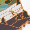 Totally Bamboo Wyoming State Shaped Cutting Board and Charcuterie Serving Platter with Artwork by Summer Stokes, Includes Hang Tie for Wall Display(New Hampshire)