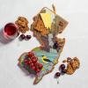 Totally Bamboo Wyoming State Shaped Cutting Board and Charcuterie Serving Platter with Artwork by Summer Stokes, Includes Hang Tie for Wall Display(New Jersey)