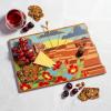 Totally Bamboo Wyoming State Shaped Cutting Board and Charcuterie Serving Platter with Artwork by Summer Stokes, Includes Hang Tie for Wall Display(North Dakota)