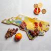 Totally Bamboo Wyoming State Shaped Cutting Board and Charcuterie Serving Platter with Artwork by Summer Stokes, Includes Hang Tie for Wall Display(North Carolina)