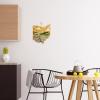 Totally Bamboo Wyoming State Shaped Cutting Board and Charcuterie Serving Platter with Artwork by Summer Stokes, Includes Hang Tie for Wall Display(Ohio)