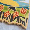 Totally Bamboo Wyoming State Shaped Cutting Board and Charcuterie Serving Platter with Artwork by Summer Stokes, Includes Hang Tie for Wall Display(Oklahoma)