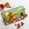 Totally Bamboo Wyoming State Shaped Cutting Board and Charcuterie Serving Platter with Artwork by Summer Stokes, Includes Hang Tie for Wall Display(Pennsylvania)