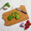 Totally Bamboo Wyoming State Shaped Cutting Board and Charcuterie Serving Platter with Artwork by Summer Stokes, Includes Hang Tie for Wall Display(Pennsylvania)