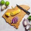 Totally Bamboo Wyoming State Shaped Cutting Board and Charcuterie Serving Platter with Artwork by Summer Stokes, Includes Hang Tie for Wall Display(South Carolina)