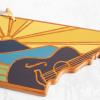 Totally Bamboo Wyoming State Shaped Cutting Board and Charcuterie Serving Platter with Artwork by Summer Stokes, Includes Hang Tie for Wall Display(Tennessee)