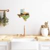 Totally Bamboo Wyoming State Shaped Cutting Board and Charcuterie Serving Platter with Artwork by Summer Stokes, Includes Hang Tie for Wall Display(Texas)
