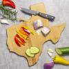 Totally Bamboo Wyoming State Shaped Cutting Board and Charcuterie Serving Platter with Artwork by Summer Stokes, Includes Hang Tie for Wall Display(Texas)