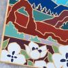 Totally Bamboo Wyoming State Shaped Cutting Board and Charcuterie Serving Platter with Artwork by Summer Stokes, Includes Hang Tie for Wall Display(Utah)