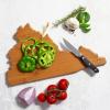 Totally Bamboo Wyoming State Shaped Cutting Board and Charcuterie Serving Platter with Artwork by Summer Stokes, Includes Hang Tie for Wall Display(Virginia)